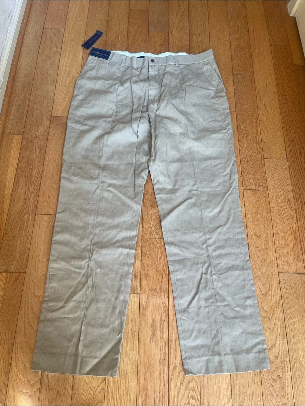 Polo Ralph Lauren The Preston Pant Linen Blend Chino Khaki Trousers 38x34 NWT